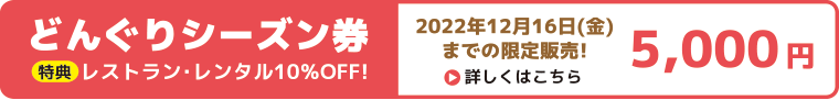 どんぐりシーズン券：雪の公園どんぐり広場